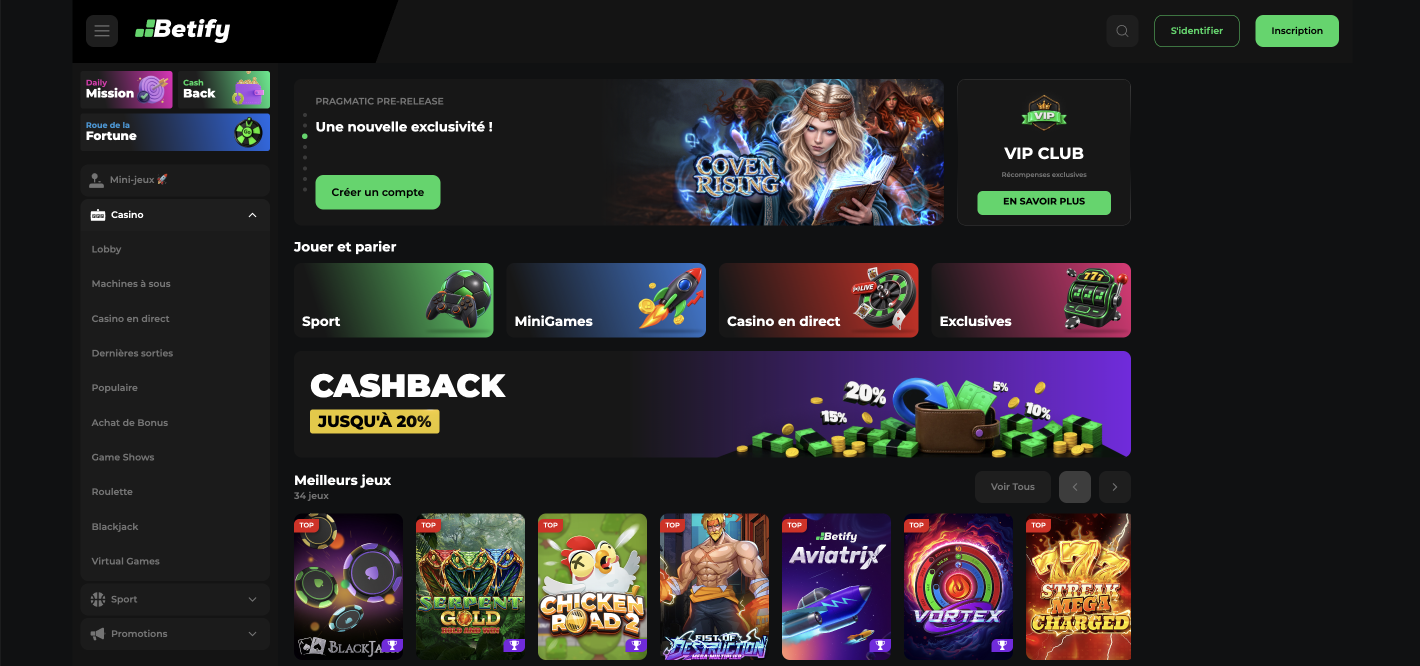 Top 5 des jeux Betify du moment classement Top 5 des jeux Betify du moment